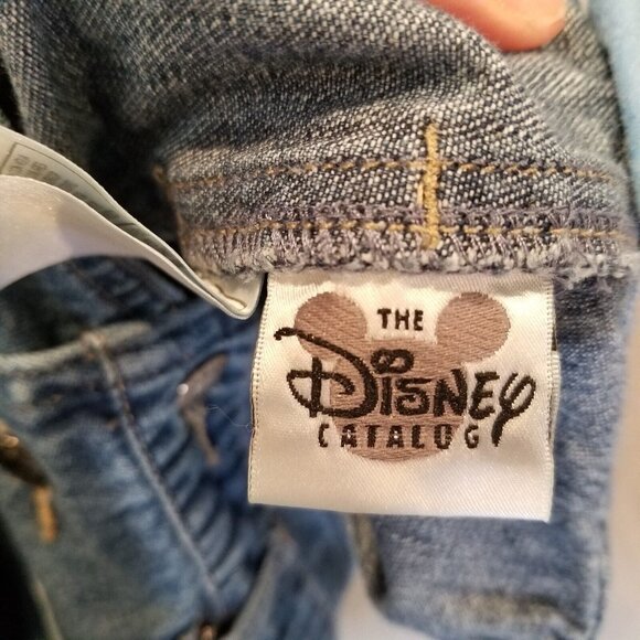 Baggy Overalls Disney Girls Jeans Bibs Embroidered Snow White Seven Dwarfs - Picture 15 of 16